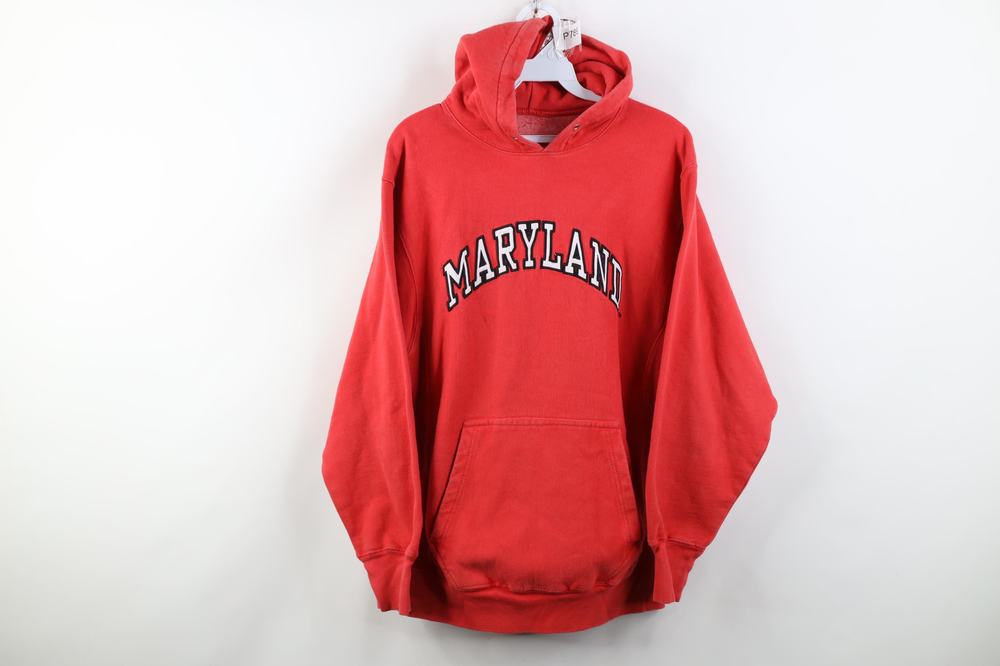 Vintage Vintage 90s University of Maryland Hoodie Sweatshirt Size M / US 6-8 / IT 42-44 - 1 Thumbnail