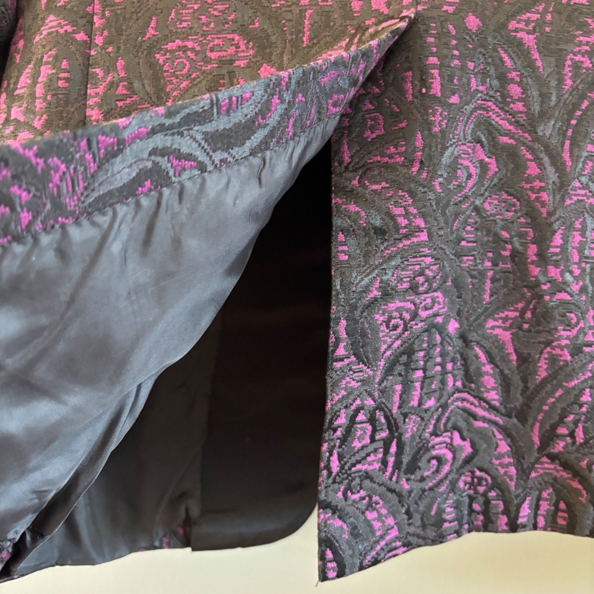 After Six Vintage 70s After Six Rudofker Paisley Brocade Tuxedo Jacket Size 36S - 10 Thumbnail