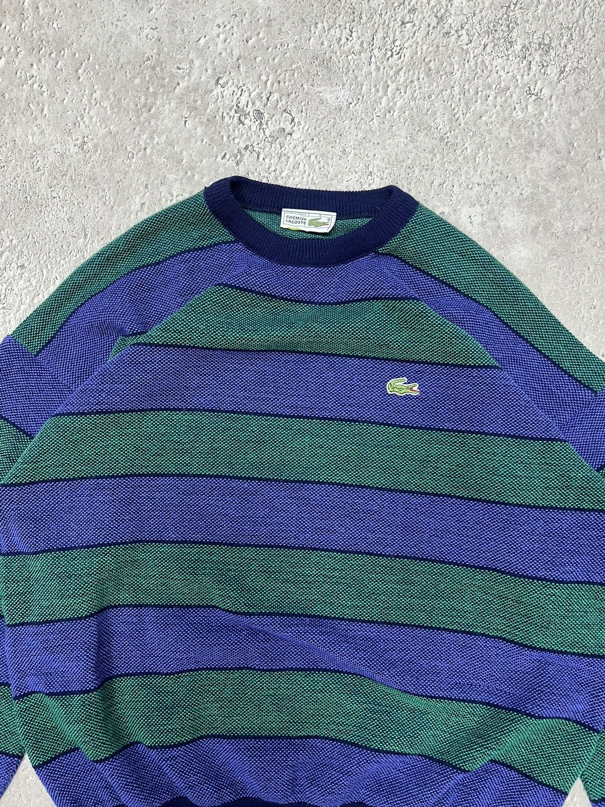 Lacoste × Vintage Lacoste vintage sweater striped size burgundy y2k Size US L / EU 52-54 / 3 - 4 Thumbnail