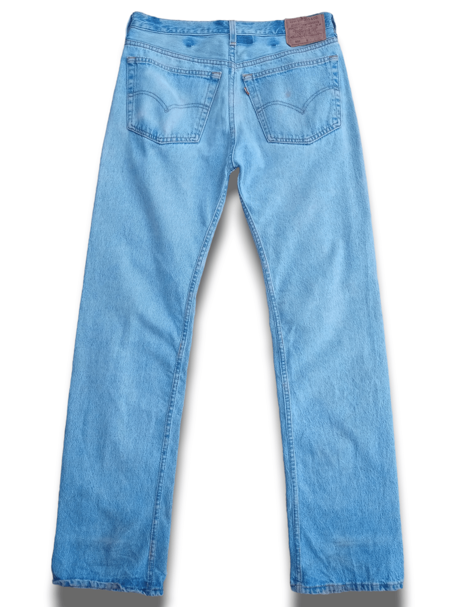 Levi's × Levi's Vintage Clothing Vintage 90s Levis 501 Blue Wash Distressed Baggy Jeans 31x32 Size US 31 - 2 Thumbnail