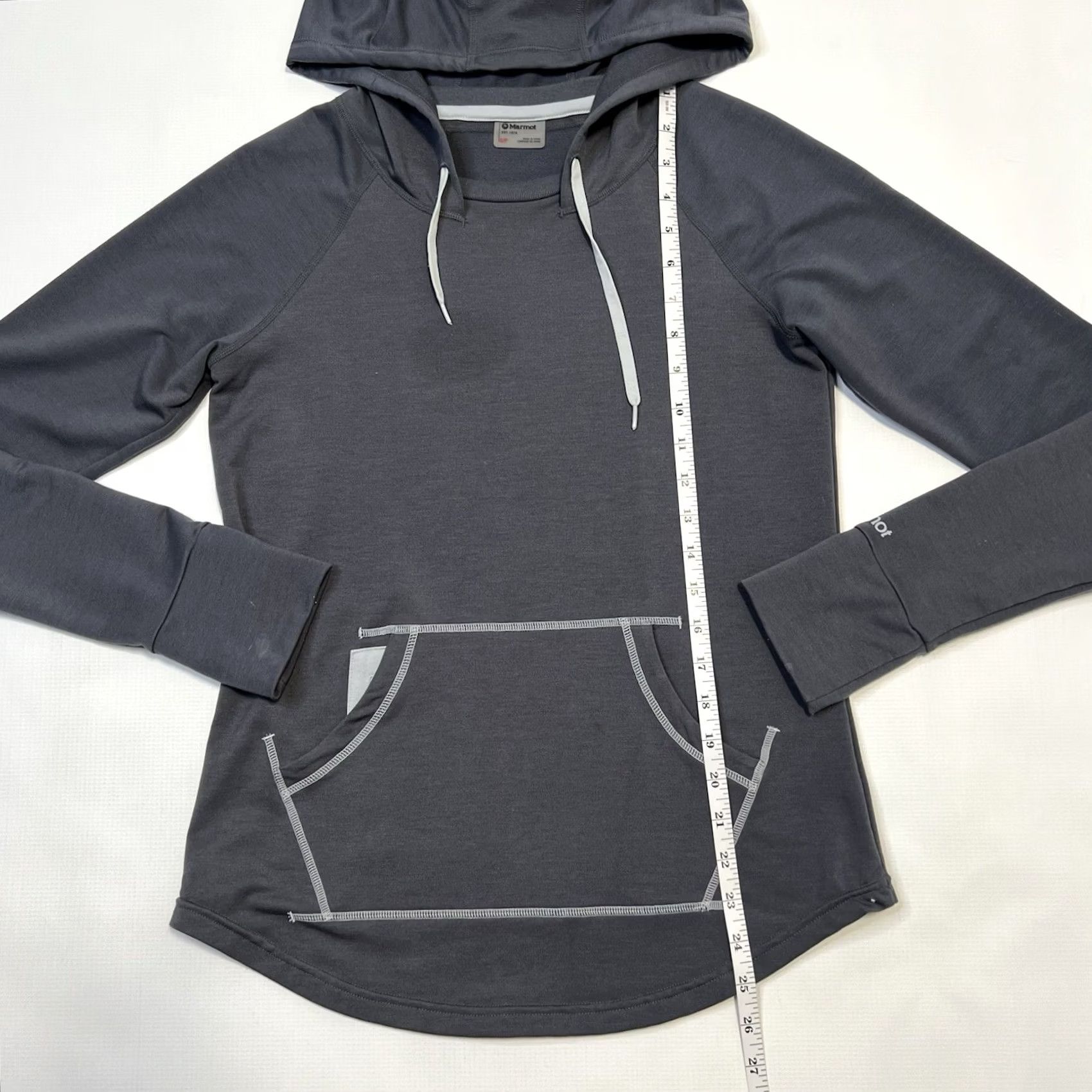 Marmot VINTAGE Marmot La Linea Hoodie Shirt Womens Gray Pullover Sweatshirt Size S UPF 30 Outdoor Activewear Logo La Linea 2000s Size S / US 4 / IT 40 - 5 Thumbnail