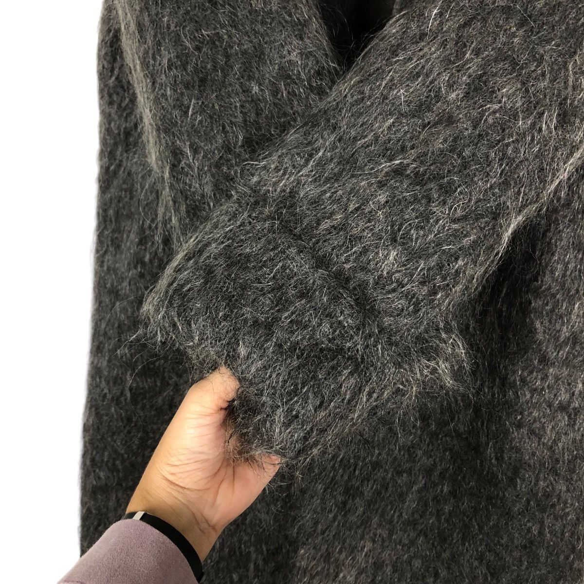 Japanese Brand 🔥Rich Grey - Mohair Wool Long Jacket Kaneko Isao Japan Size US M / EU 48-50 / 2 - 13 Thumbnail