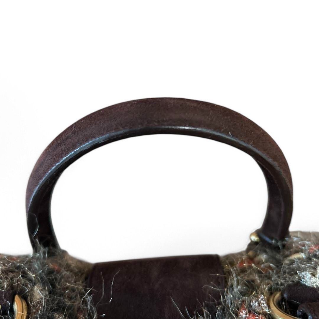 Salvatore Ferragamo Salvatore Ferragamo - Gancini Marisa Tweed Handbag Fur Size ONE SIZE - 5 Thumbnail