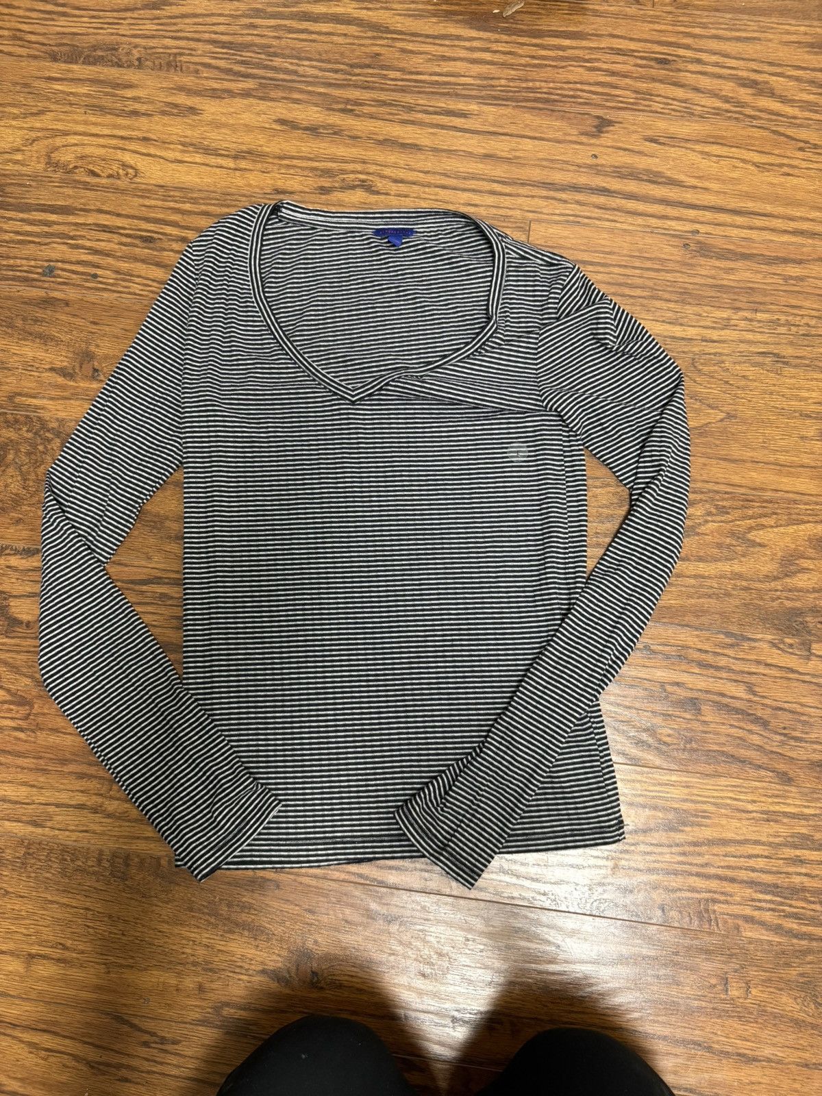 Aeropostale Black and white striped long sleeve tee Size L / US 10 / IT 46 - 2 Thumbnail