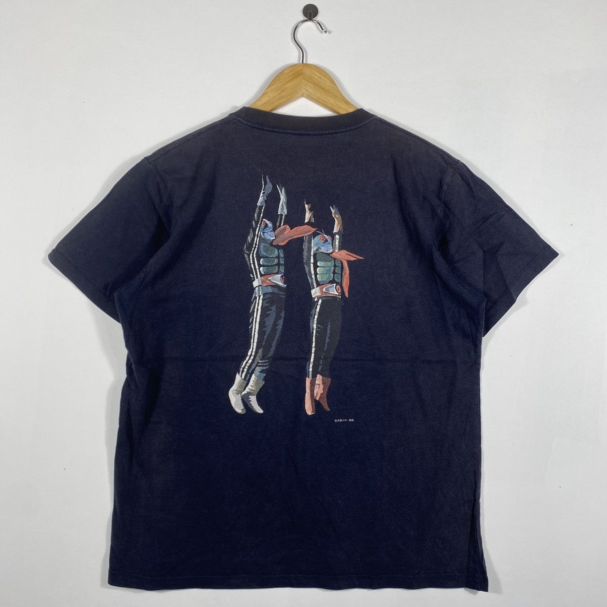 Japanese Brand Masked Rider ICHIGO & NIGO Graphic Faded Tee Shirt Size US L / EU 52-54 / 3 - 5 Thumbnail
