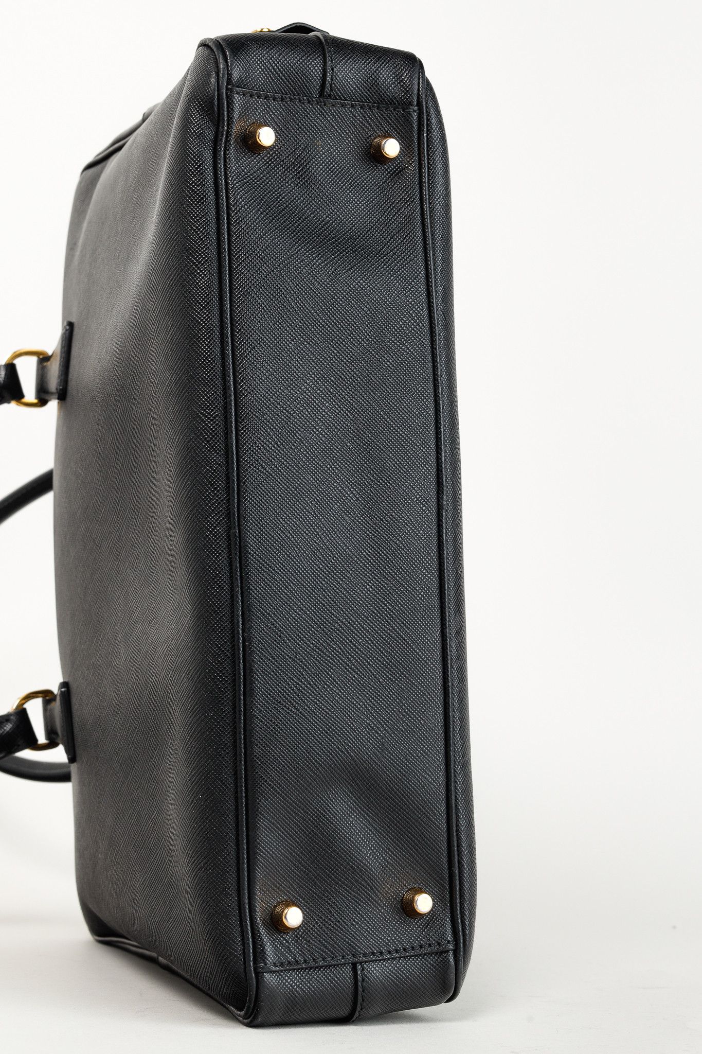 Prada Prada Black Saffiano-Leather Top-Handle Briefcase Size ONE SIZE - 5 Thumbnail
