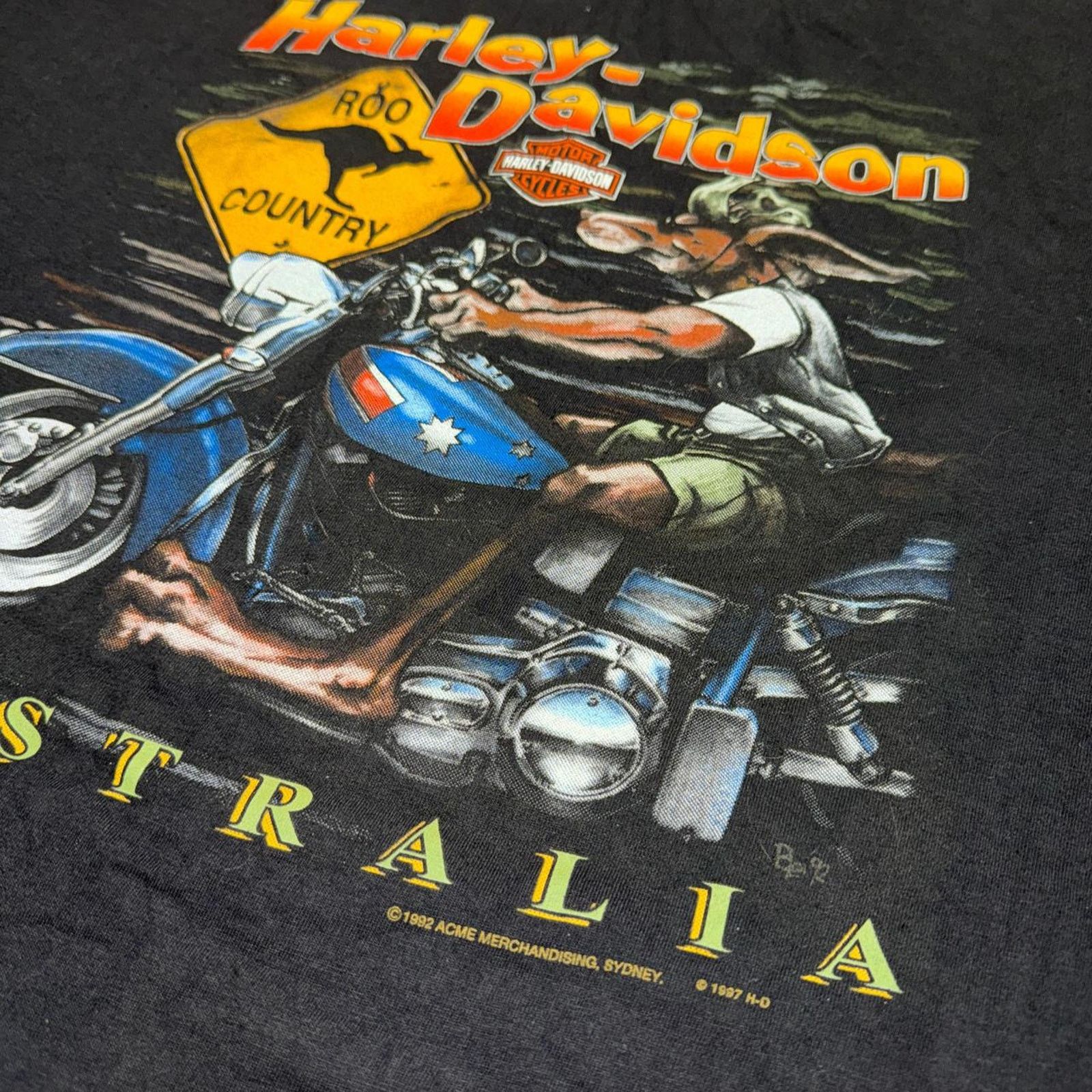 Harley Davidson Vintage 90s 1992 1997 harley Size US XXL / EU 58 / 5 - 3 Thumbnail