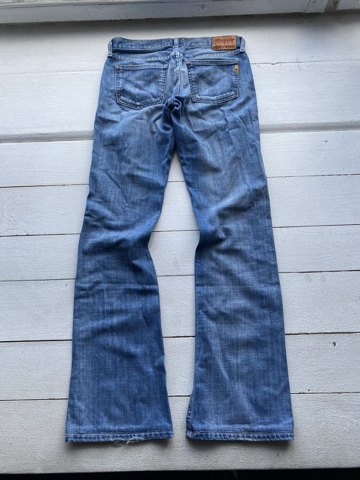 Other × Vintage Meltin Pot Flare Bell Bottom Womens 25 Denim Jeans Ripped Size 25" / US 0 / IT 36 - 10 Thumbnail
