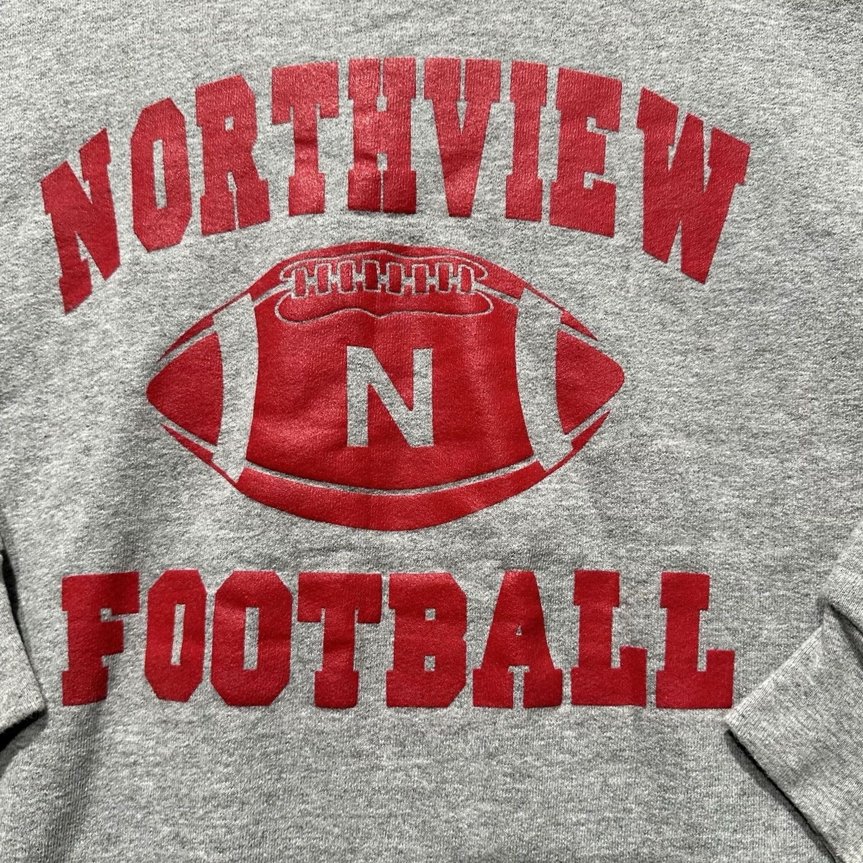 Fruit Of The Loom VINTAGE Fruit of the Loom Sweatshirt L Gray Crewneck Northview Football USA Size US L / EU 52-54 / 3 - 3 Thumbnail