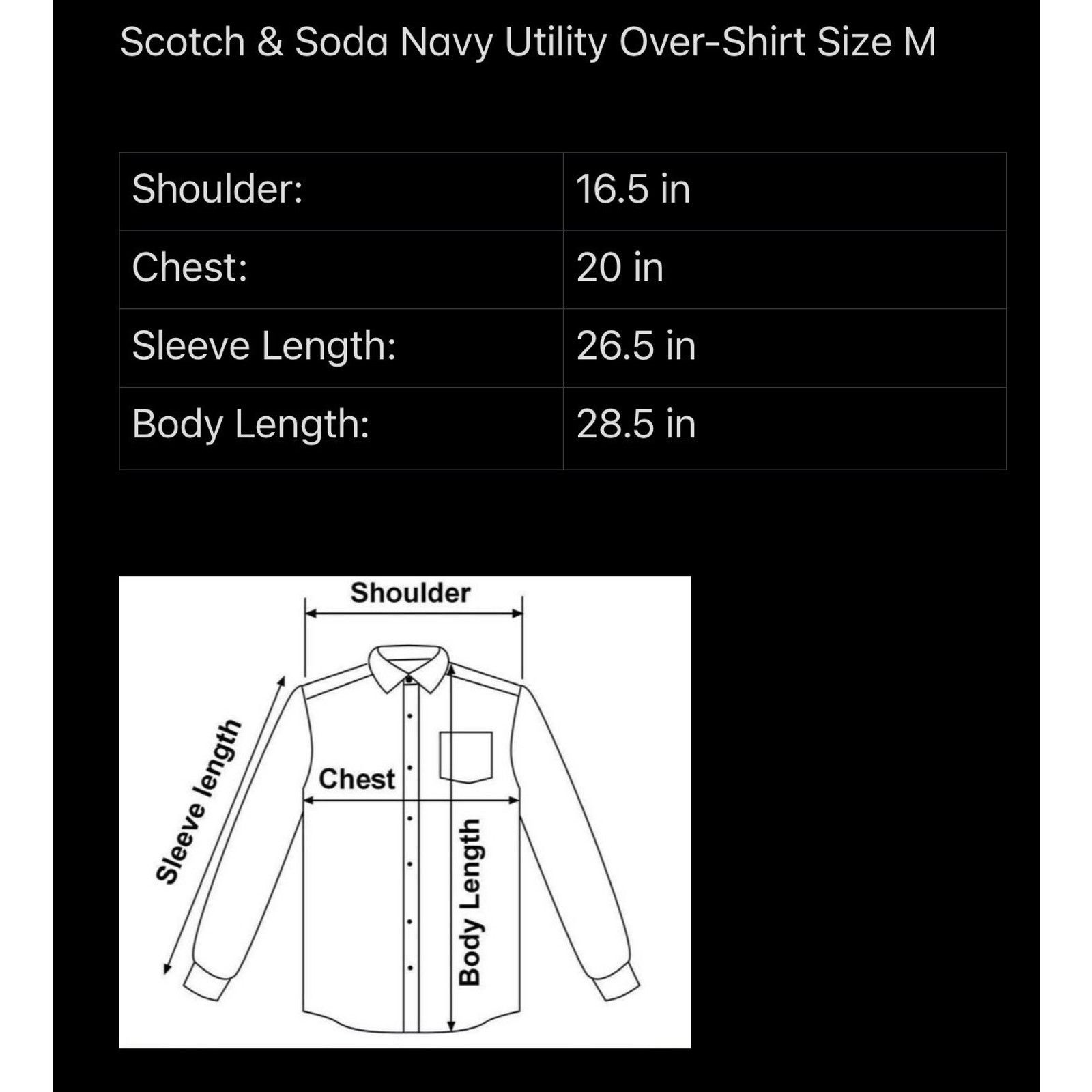 Scotch & Soda Scotch & Soda Men's Navy Utility Over-Shirt Size M Size US M / EU 48-50 / 2 - 7 Thumbnail