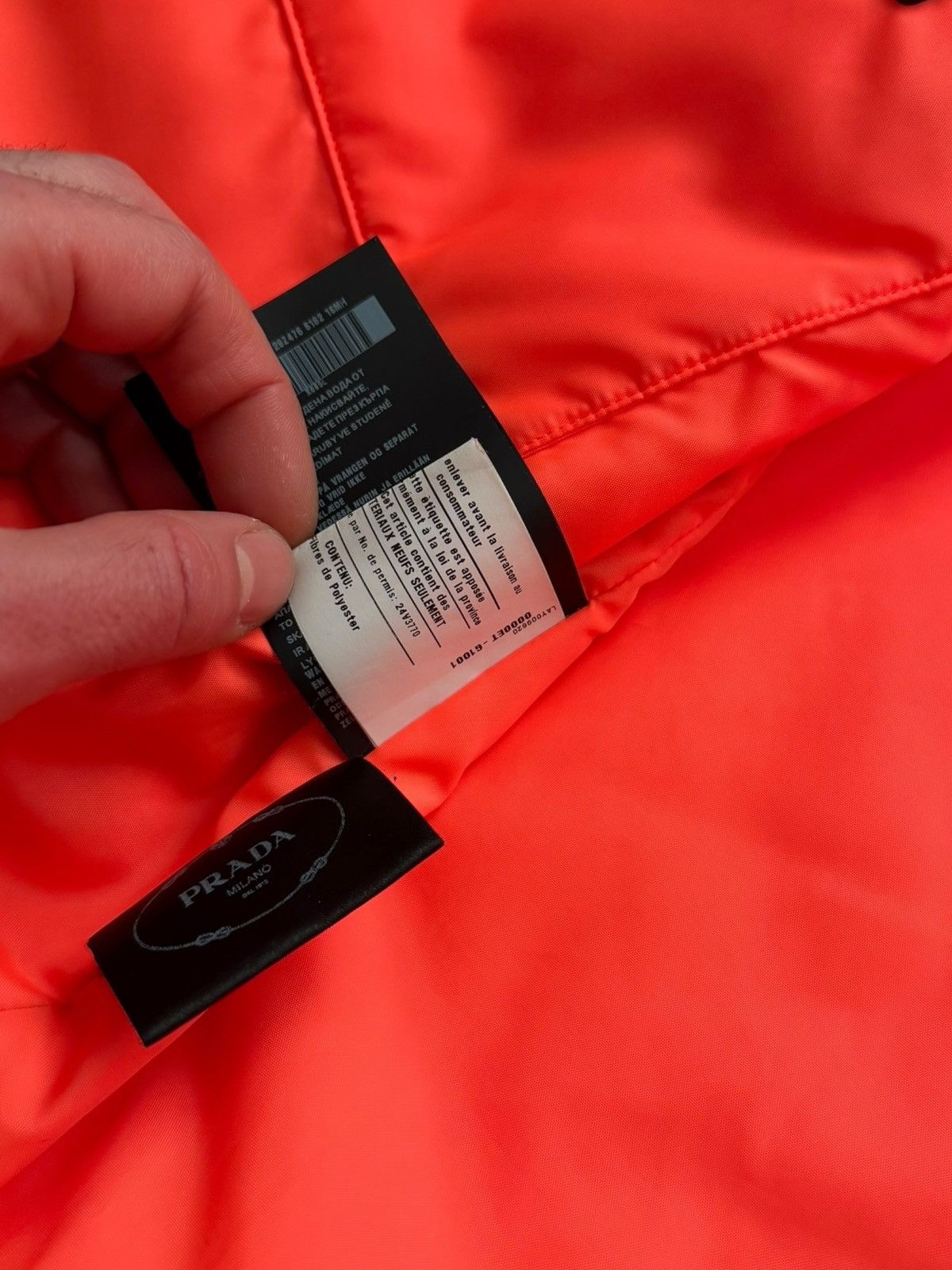 Prada Lines Rossa Fluorescent Tangerine Insulated Parka Size US S / EU 44-46 / 1 - 17 Thumbnail