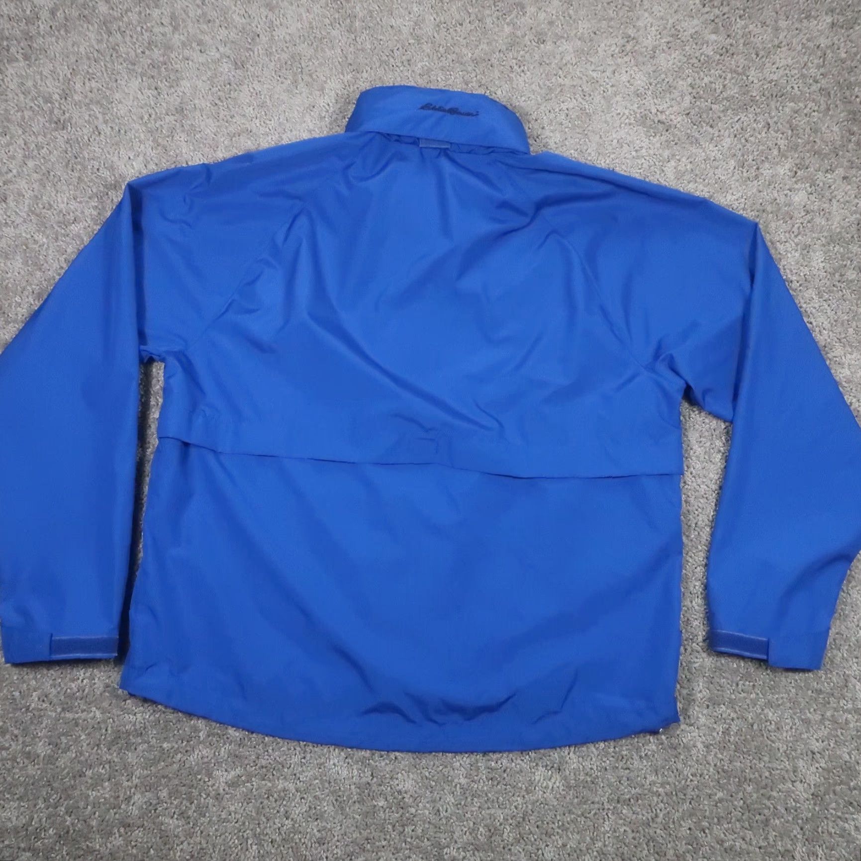 Eddie Bauer Eddie Bauer Windbreaker Jacket Men L Oversized Full Zip Hooded Packable Solid Blue Windbreaker Jacket Mens L Size US L / EU 52-54 / 3 - 2 Thumbnail