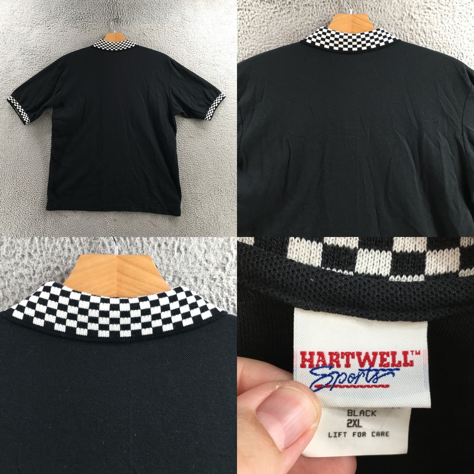 Vintage Hartwell Polo Shirt Mens 2XL Black Collared 1/4 Button Short Sleeve Shirt Regular Fit Casual Shirt Mens Size US XXL / EU 58 / 5 - 8 Thumbnail