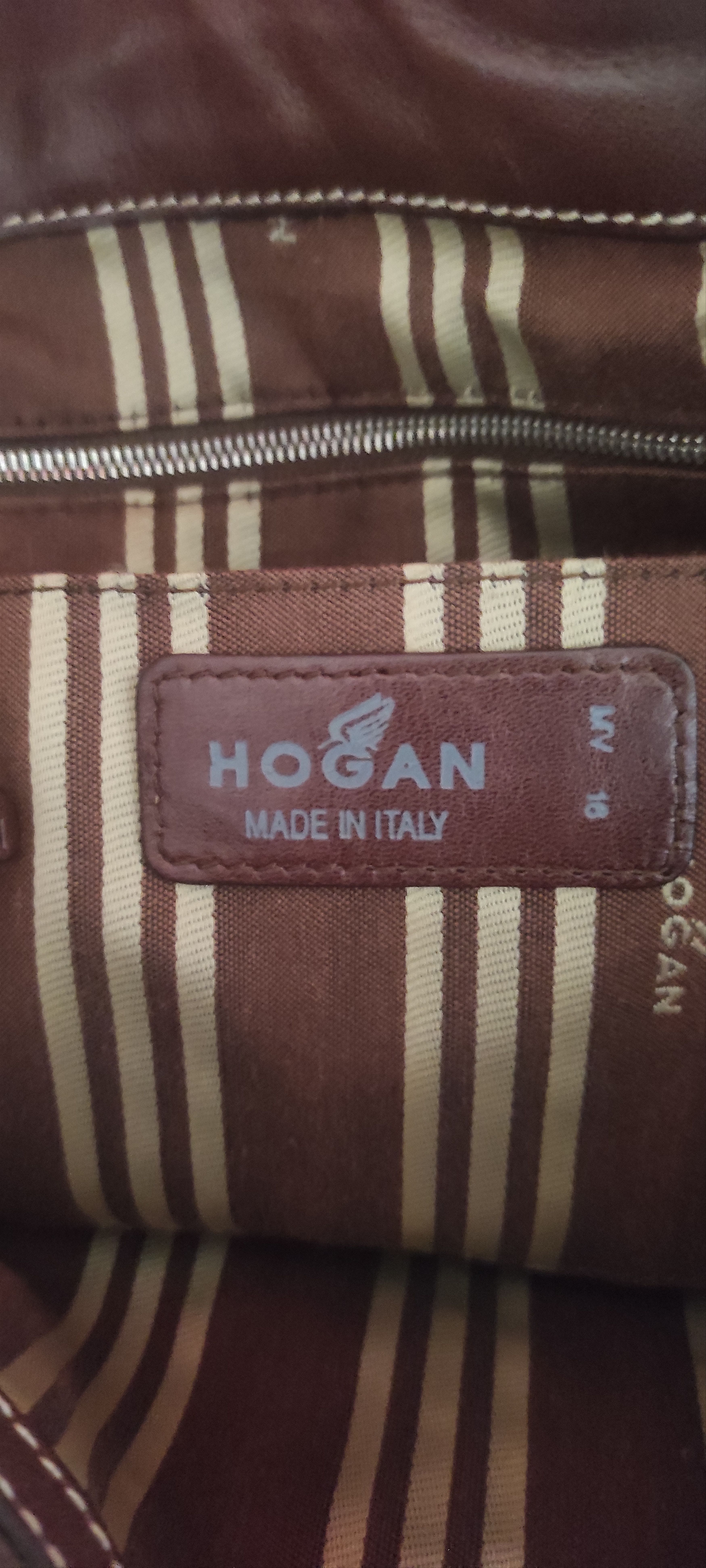 Hogan Hogan Vintage Cognac Brown Leather Shoulder Bag Made Italy Size ONE SIZE - 18 Thumbnail