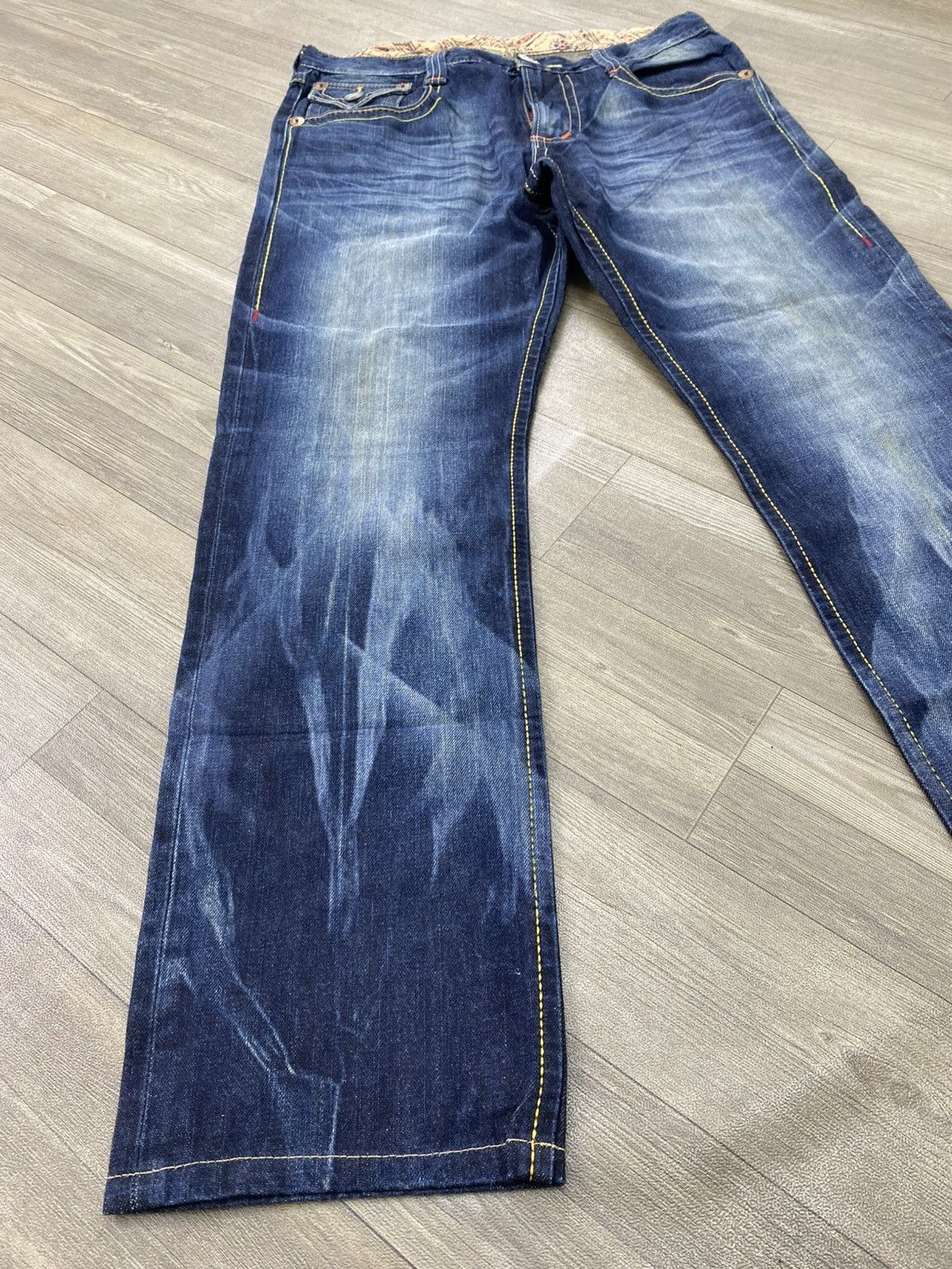 If Six Was Nine 2000s Ediwn Trip Japan Distressed Faded Lgb Punk Style Jeans Size US 34 / EU 50 - 3 Thumbnail