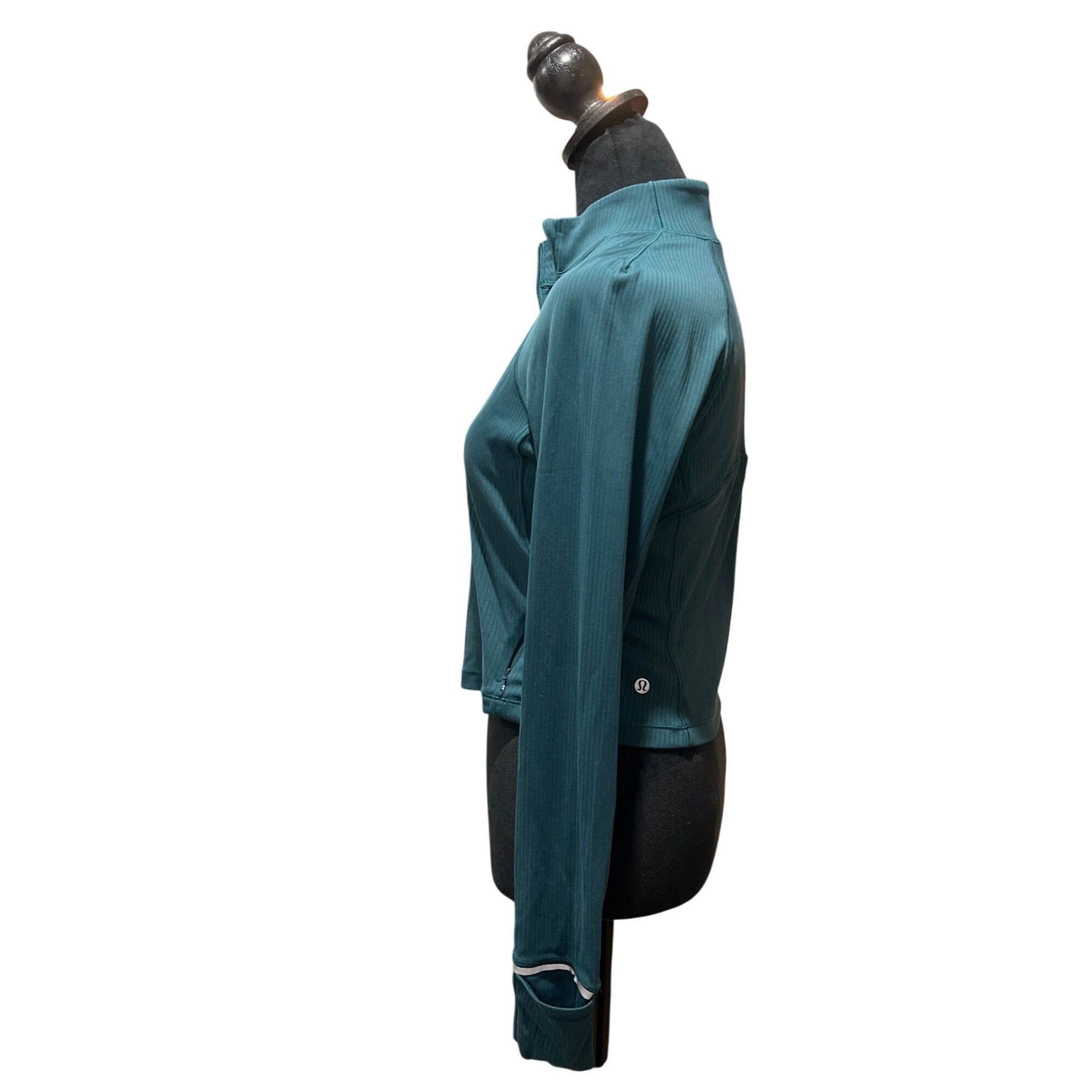 Lululemon 𝓛𝓾𝓵𝓾𝓵𝓮𝓶𝓸𝓷 Its Rulu Run Cropped Half ZipGreen Jasper Size M / US 6-8 / IT 42-44 - 9 Thumbnail