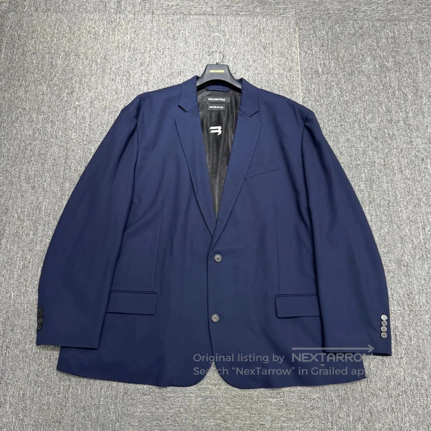 Balenciaga Blue Single-Breasted Blazer - Size M. Size US M / EU 48-50 / 2 - 1 Thumbnail