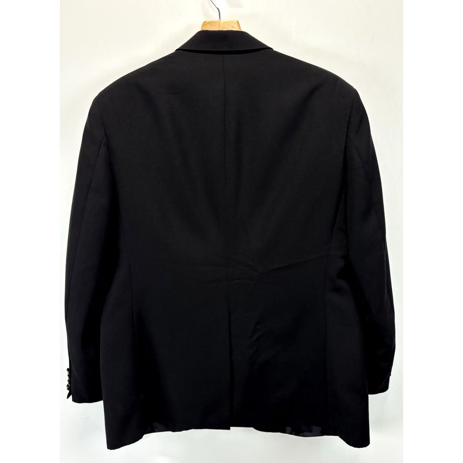 Vintage TravelSmith Blazer Sport Coat Mens 44R Black Travel Zip Pockets Classic 2-Button Jacket"} Size 42R - 3 Thumbnail