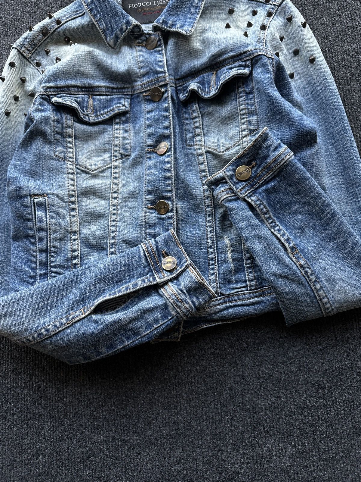 Fiorucci 🚨 WOMEN FIORUCCI BLUE DENIM WOMEN JACKET LUXURY Size S / US 4 / IT 40 - 7 Thumbnail