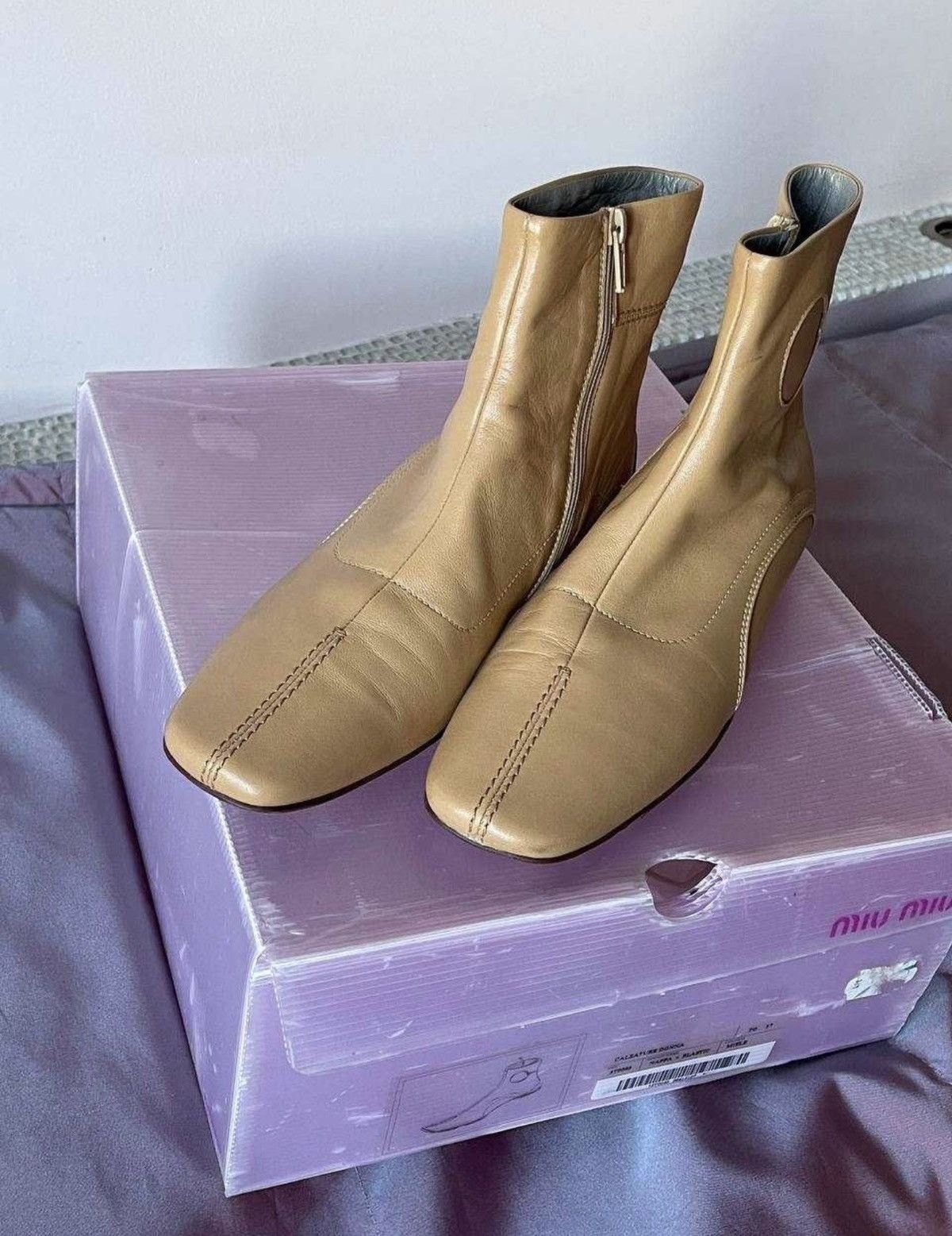 Miu Miu MIU MIU SS2001 Bubble Sole Sport Leather Boots prada Vintage Size US 7 / IT 37 - 2 Thumbnail