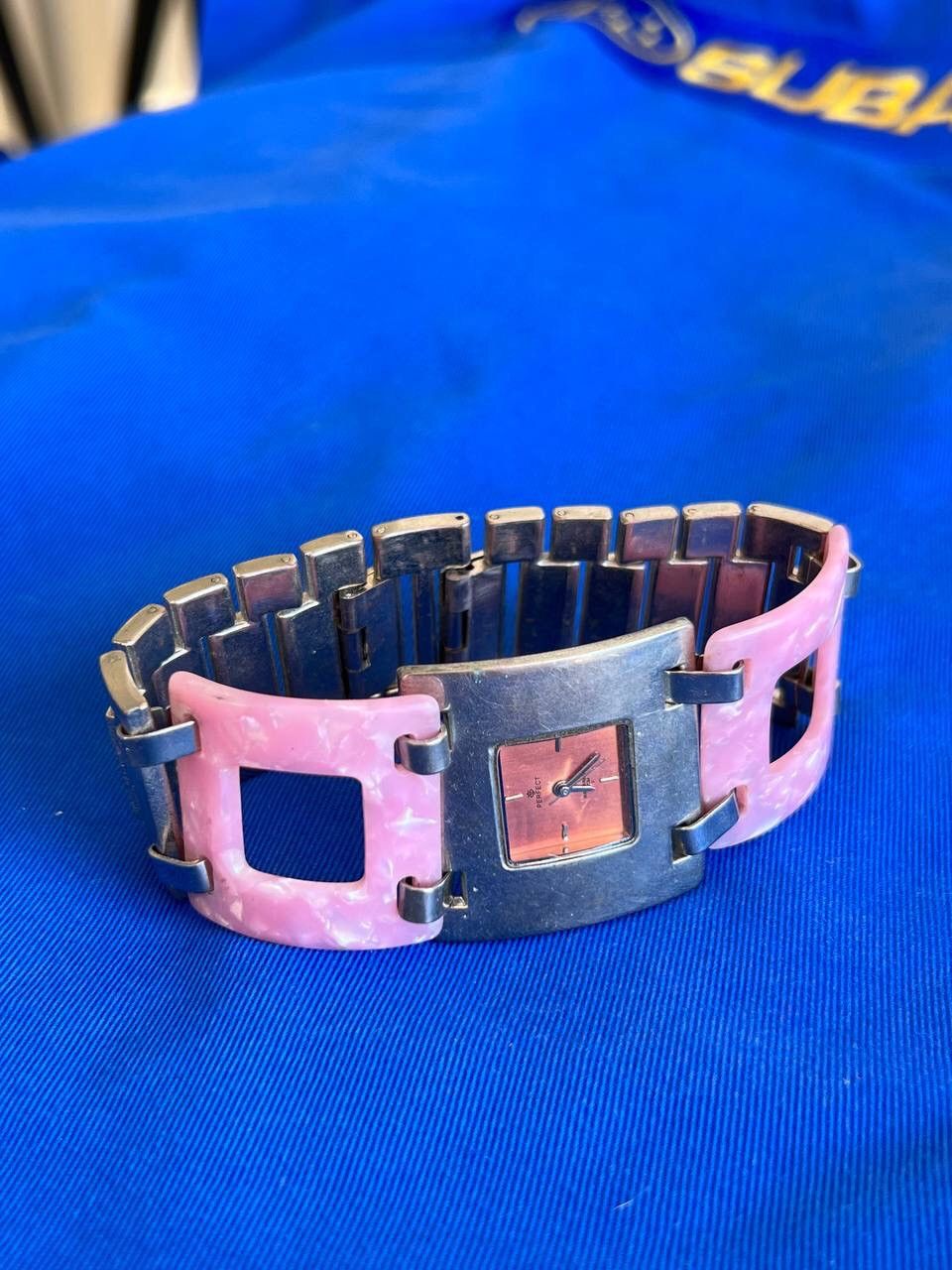 Japanese Brand × Vintage Vintage Japanese style futuristic Pink Squared Watch Size ONE SIZE - 2 Thumbnail