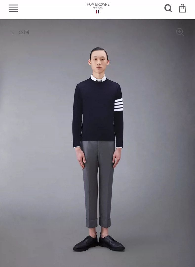 Thom Browne Thom Browne size2 Classic four bar sleeve knit sweater Size US M / EU 48-50 / 2 - 7 Thumbnail