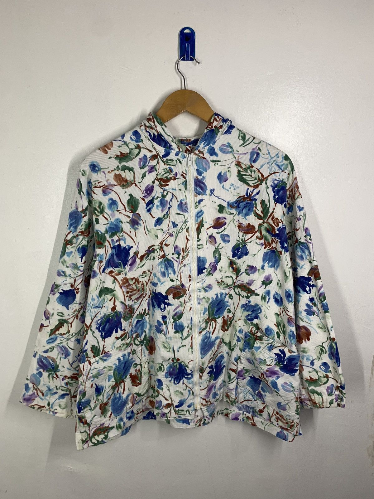 Designer × Japanese Brand Japanese Brand Floral Hoodie Jacket Size XXL / US 16-18 / IT 52-54 - 1 Thumbnail