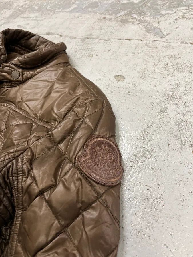 Moncler Moncler Brown Quilted Biker Puffer Jacket Size US S / EU 44-46 / 1 - 7 Thumbnail