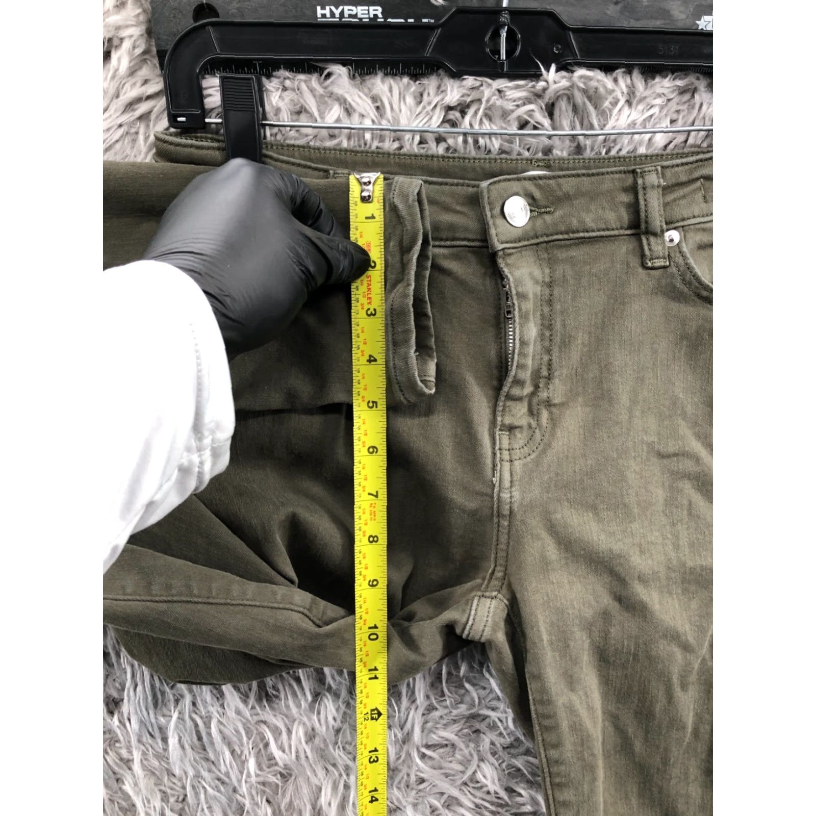 Essentials Amazon Essentials Skinny Ankle Pants Womens Size 10 Green Beige Mid Rise Size 32" / US 10 / IT 46 - 5 Thumbnail