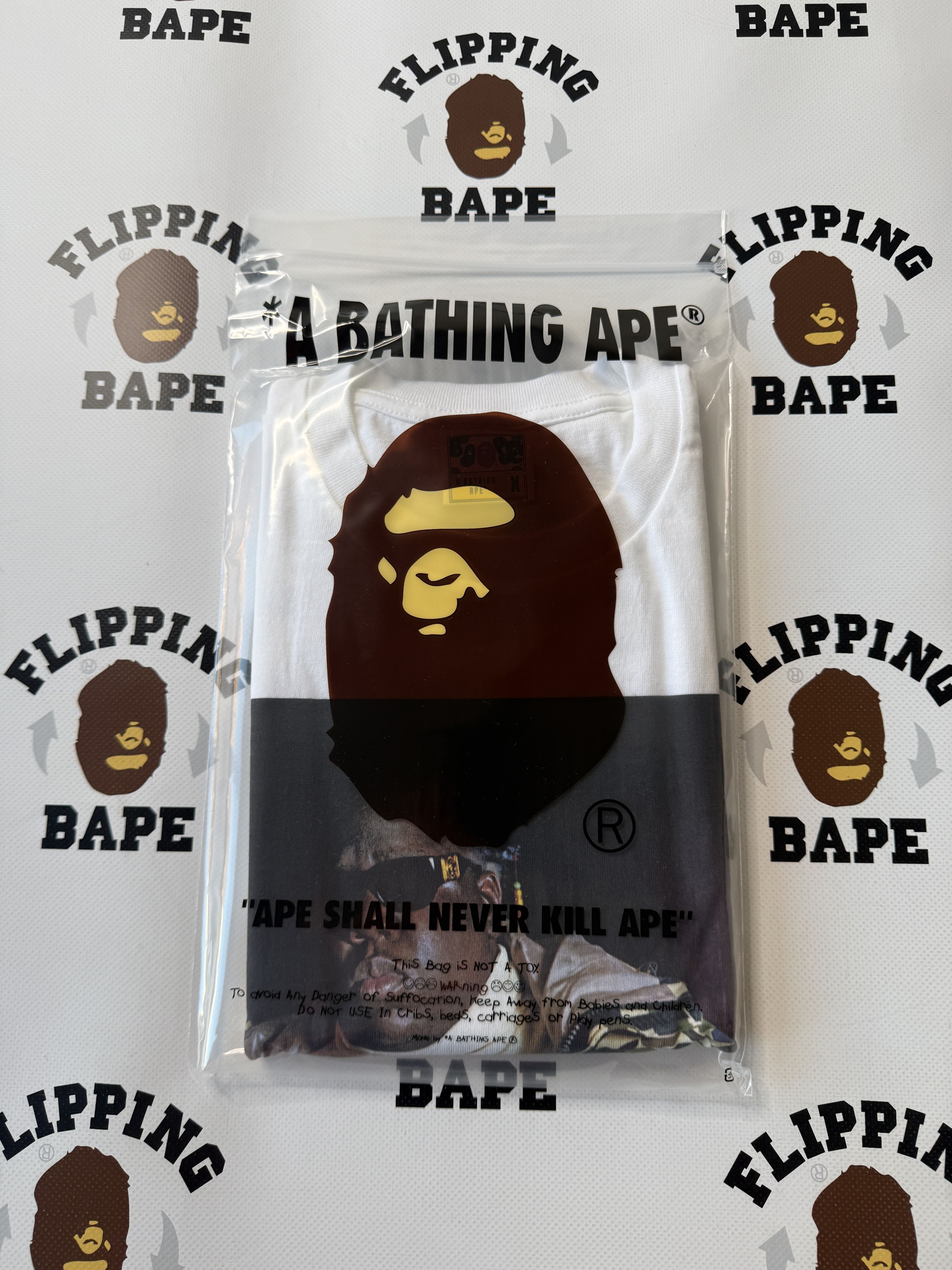 Bape BAPE X SHAWN MORTENSEN BIGGIE TEE Size US M / EU 48-50 / 2 - 12 Thumbnail