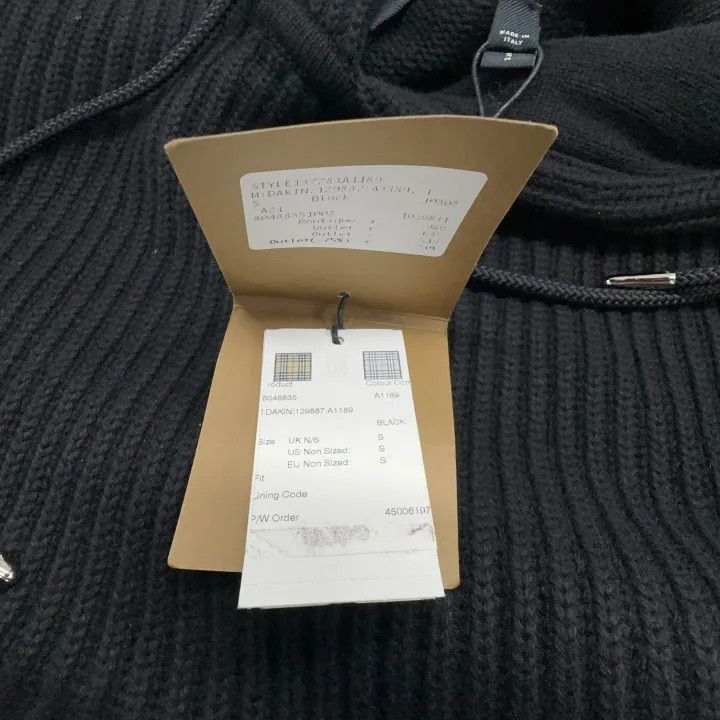Burberry Burberry Burberry Black Knit Cotton-Blend Hoodie for Men-2 Size US S / EU 44-46 / 1 - 6 Thumbnail