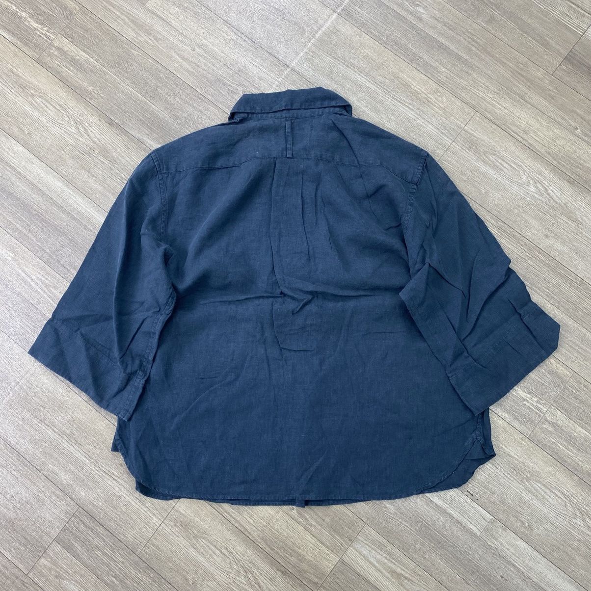 Margaret Howell Luxury Margaret Howell MHL Navy Linen Shirt Blouse Size S / US 4 / IT 40 - 11 Thumbnail