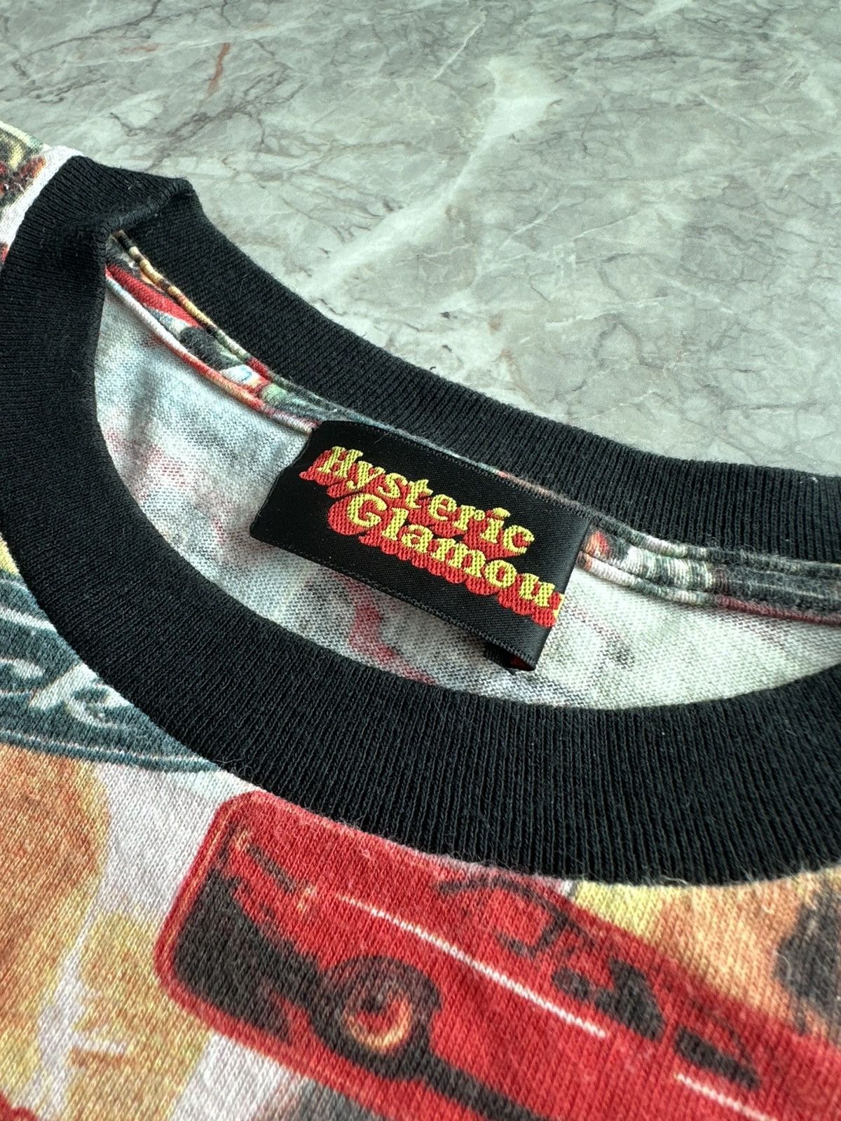 Hysteric Glamour Rare 90s Hysteric Glamour AOP Cars & Woman Single Stitch Tee Size ONE SIZE - 5 Thumbnail