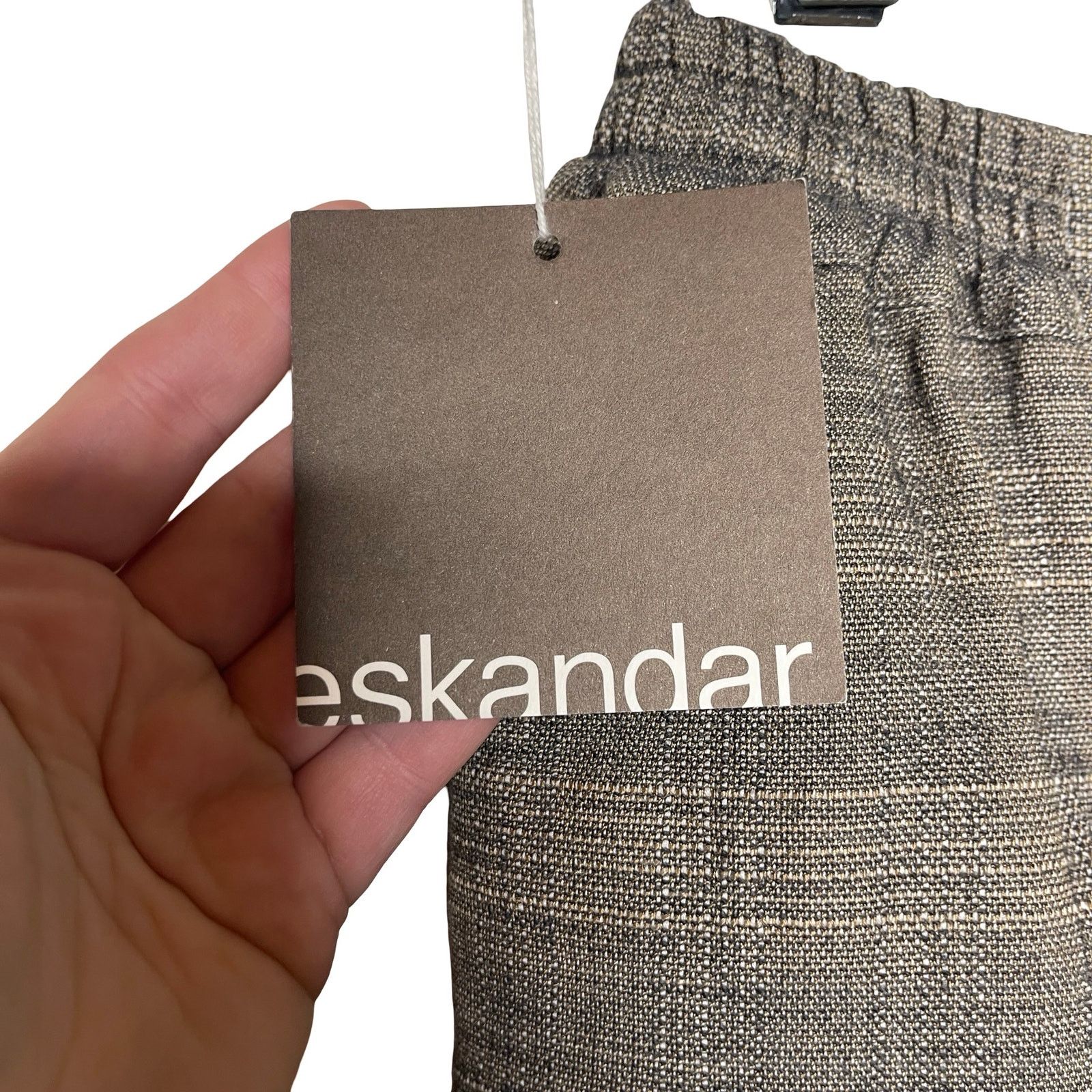 eskandar New Eskandar brown wool linen straight skirt sz 2 M Size 30" / US 8 / IT 44 - 5 Thumbnail