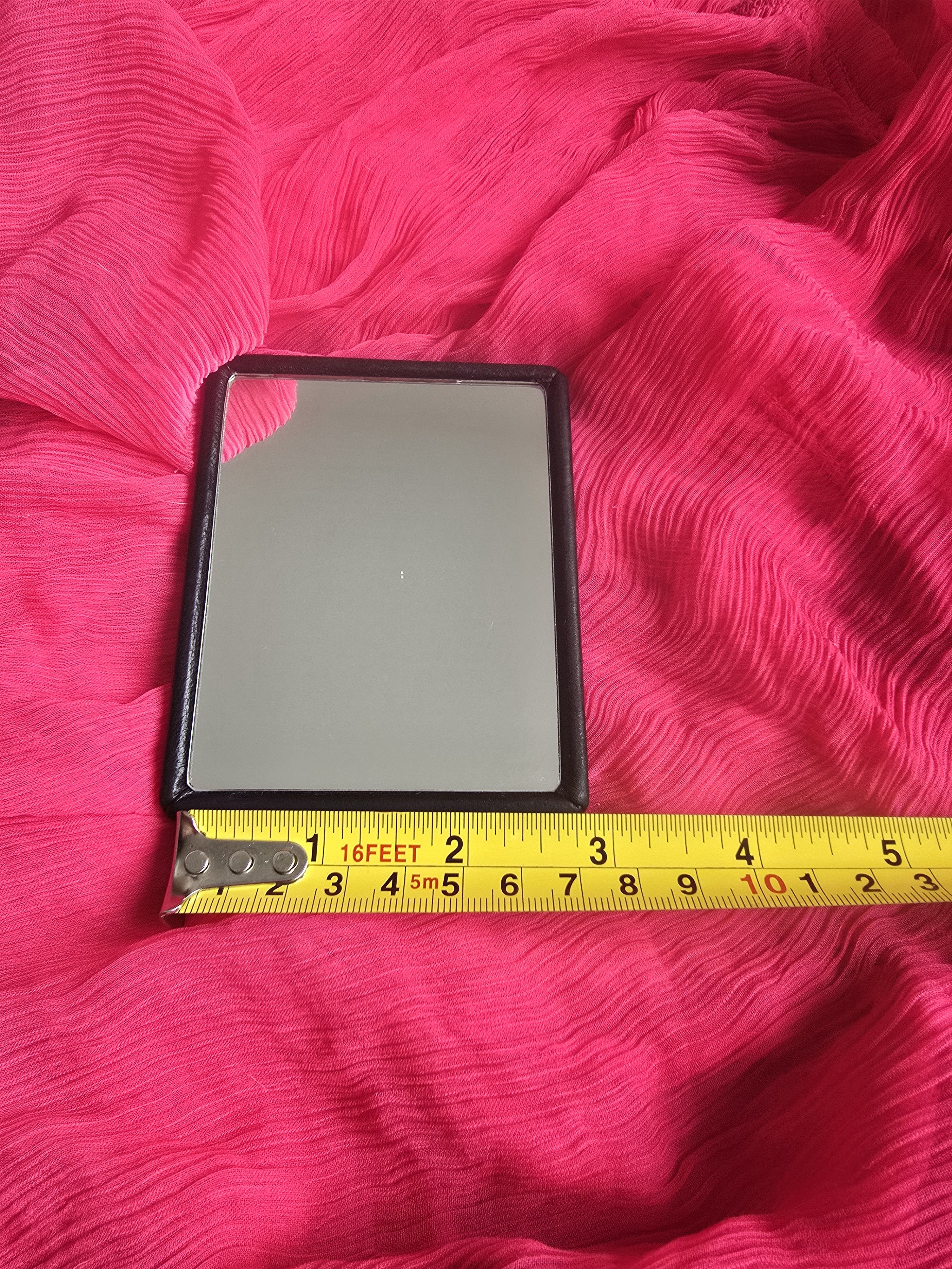 Bottega Veneta Luxury Designer: BOTTEGA VENETA Vntg Black Leather Mirror Size ONE SIZE - 1 Thumbnail