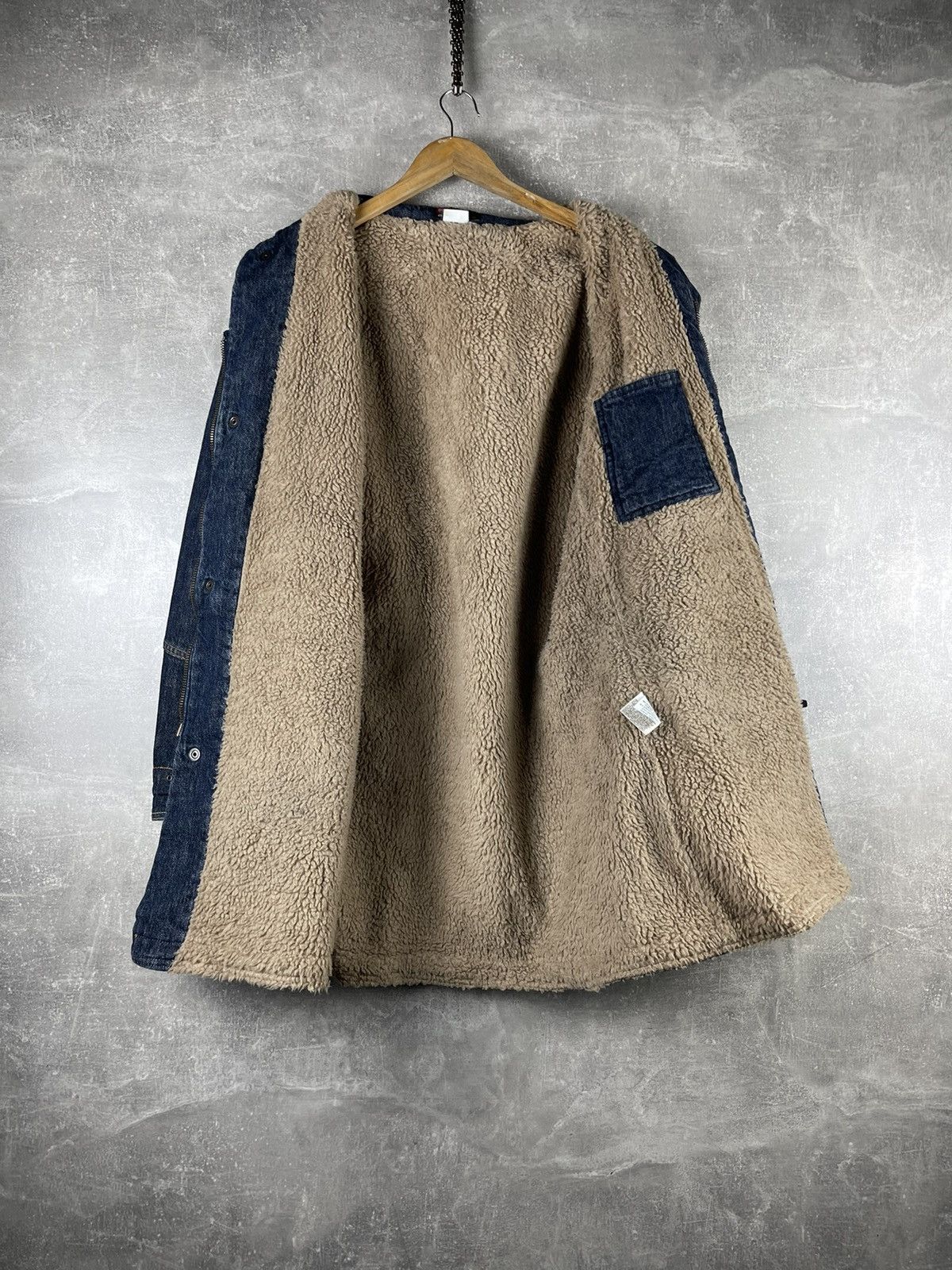 Diesel DIESEL Vintage 00s Avant Grade Sherpa Lined Heavy Denim Coat Size US S / EU 44-46 / 1 - 12 Thumbnail