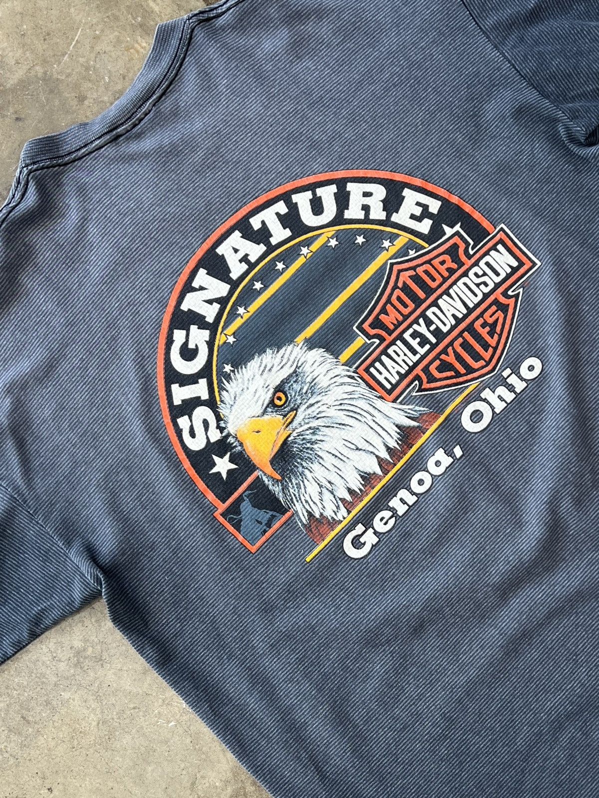Harley Davidson × Vintage Vintage Harley Davidson Eagle Motorcycle Single Stitch XL Size US XL / EU 56 / 4 - 1 Thumbnail