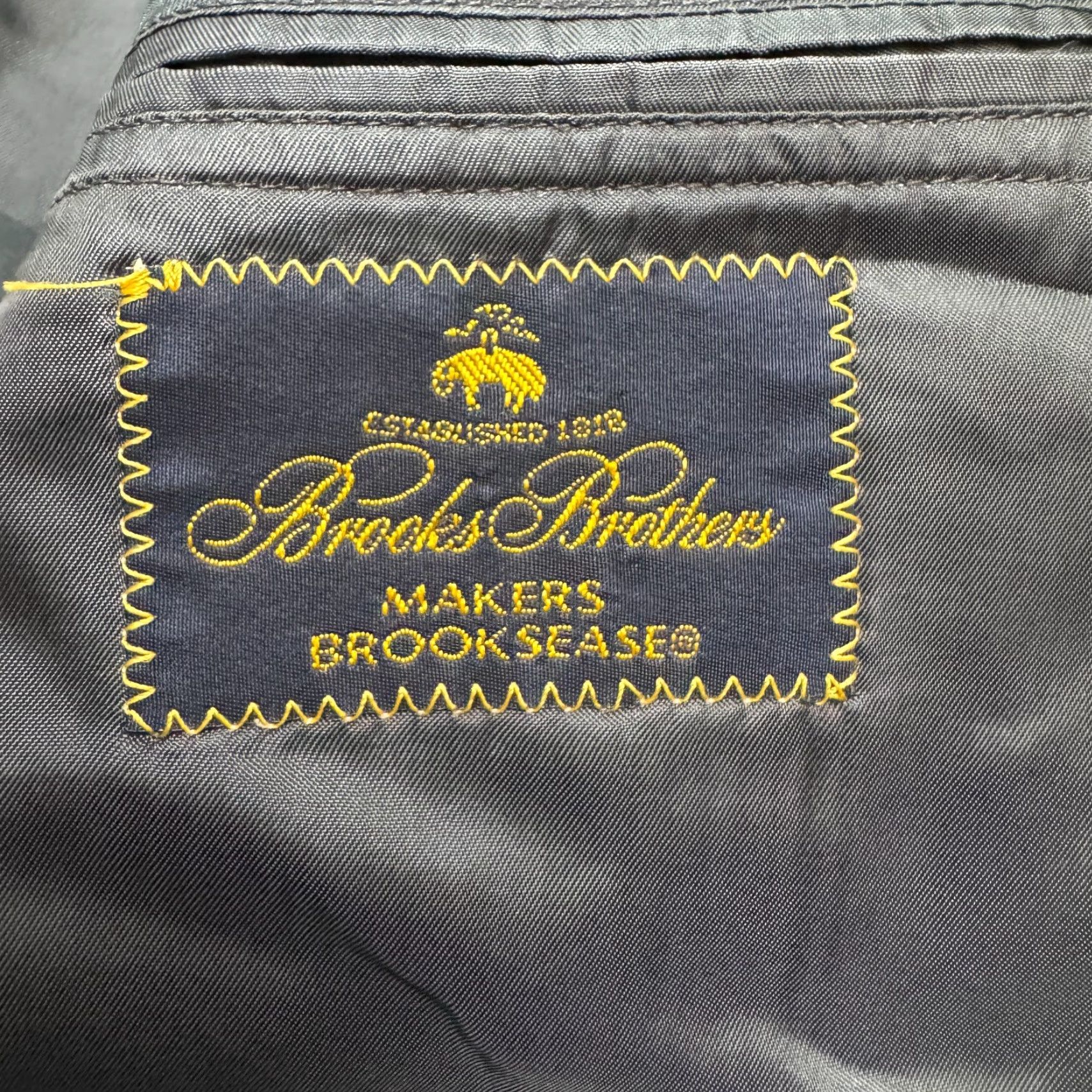 Brooks Brothers VINTAGE Brooks Brothers Blazer Jacket Mens 44L Wool Striped Single-Breasted 2-Button Gray 90s Classic Workwear Suit-Style Size 44R - 5 Thumbnail
