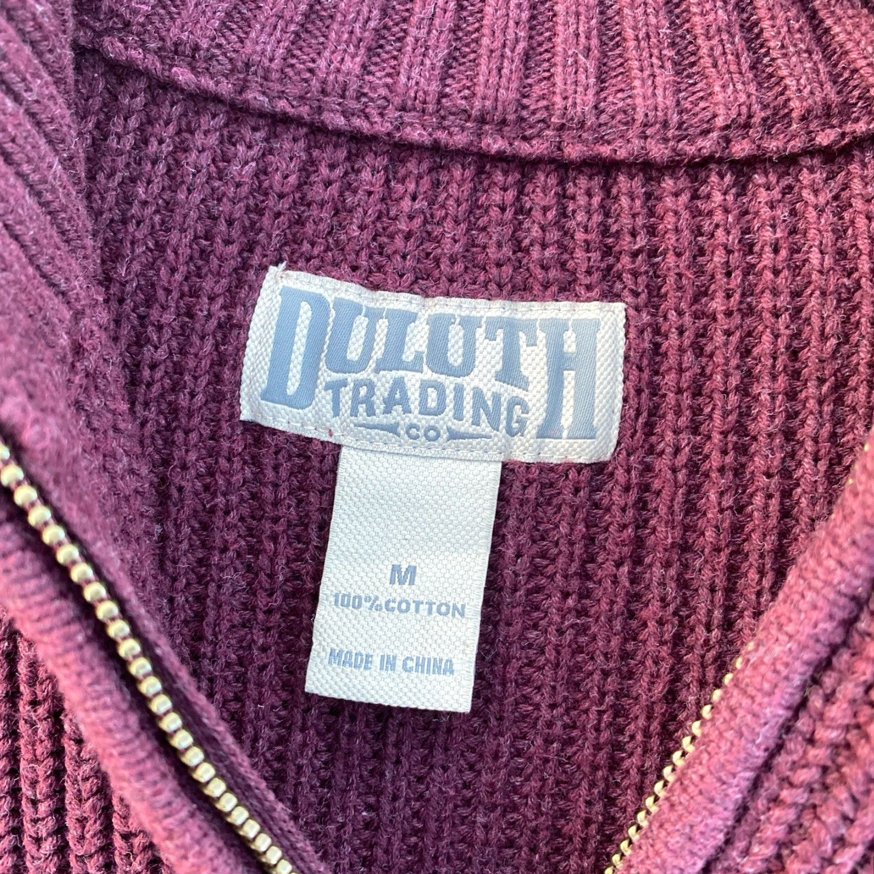 Vintage Duluth Quarter Zip Pullover Sweater Mens M Cotton Blend Zip 1/4 Breathable Lightweight Knit Red 90s Outdoor Comfort Mens Size US M / EU 48-50 / 2 - 3 Thumbnail