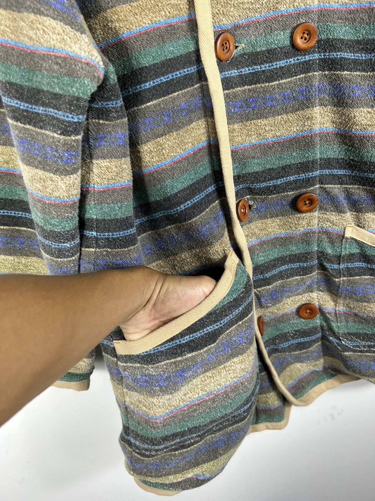 Japanese Brand × Vintage ⚡️Vintage Cube Sugar Hooded Flannel Sherpa Jacket Size US M / EU 48-50 / 2 - 6 Thumbnail