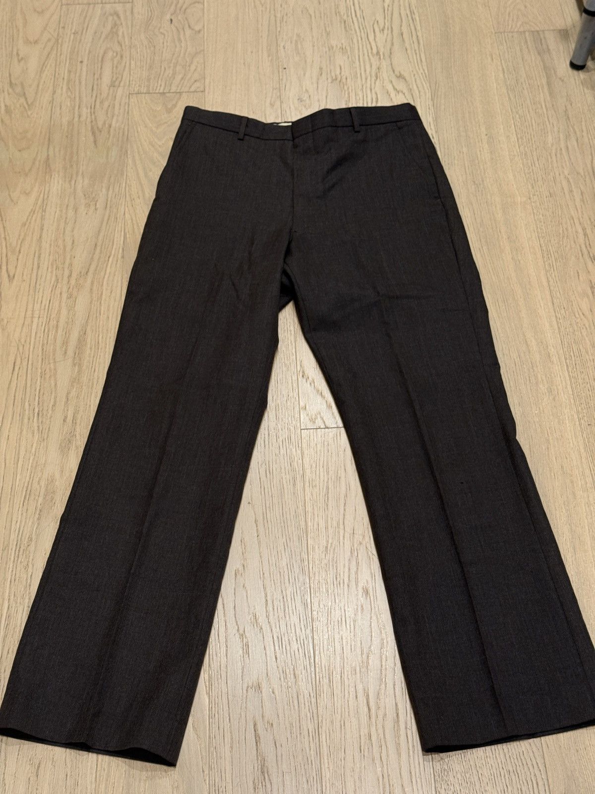 Vintage 1970s wool dress trouser boot cut brown Size US 31 - 1 Thumbnail