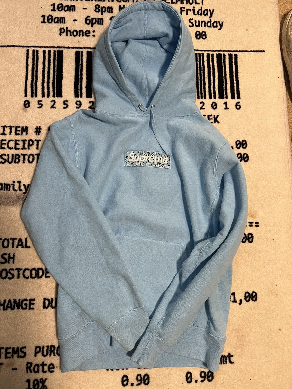 Blue Supreme Hoodie Red Box Logo Supreme Supreme Bandana Box Logo