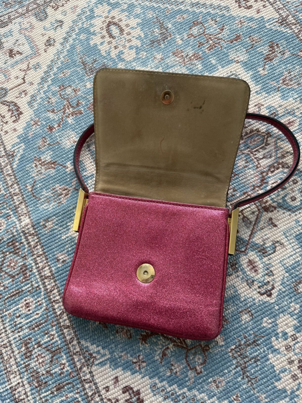 Dolce & Gabbana Archive 2000s Dolce & Gabbana Glitter Leather Small Hand Bag Size ONE SIZE - 10 Thumbnail