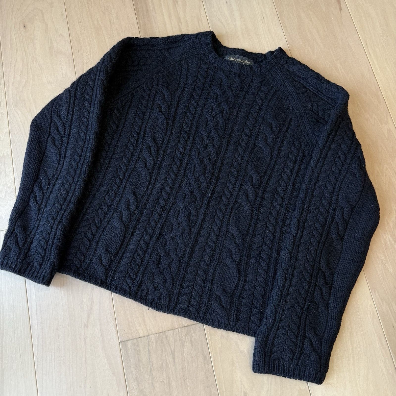 Abercrombie & Fitch × Vintage Vintage Abercrombie & Fitch Wool Sweater XL Navy Heavy Knit Size US XL / EU 56 / 4 - 8 Thumbnail