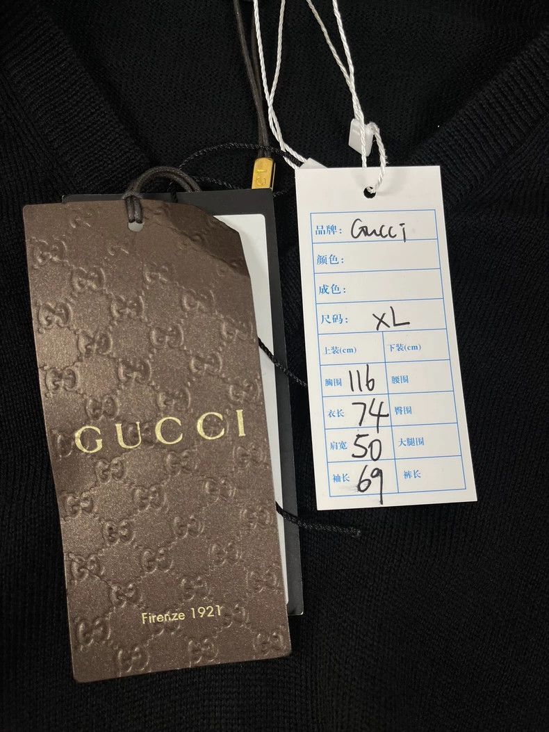 Gucci Gucci Black Warrior Embroidery Logo V-neck Wool Sweater 250 Size US XL / EU 56 / 4 - 3 Thumbnail