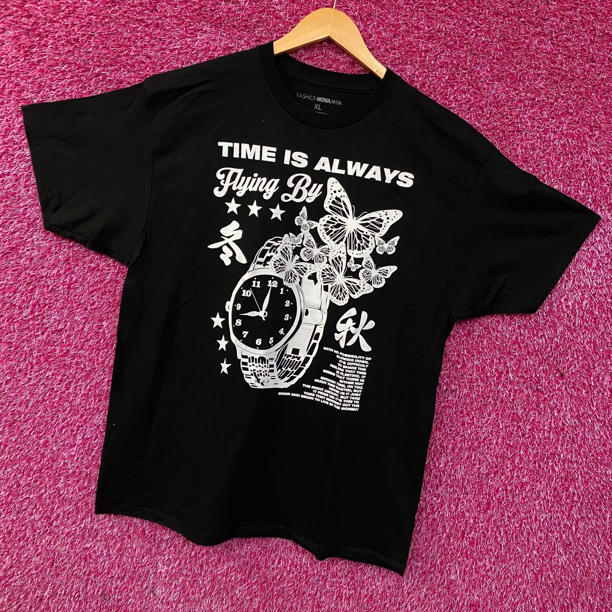 Fashion Nova Fashion Nova Time Is Always Flying By Graphic T-Shirt XL Size US XL / EU 56 / 4 - 3 Thumbnail