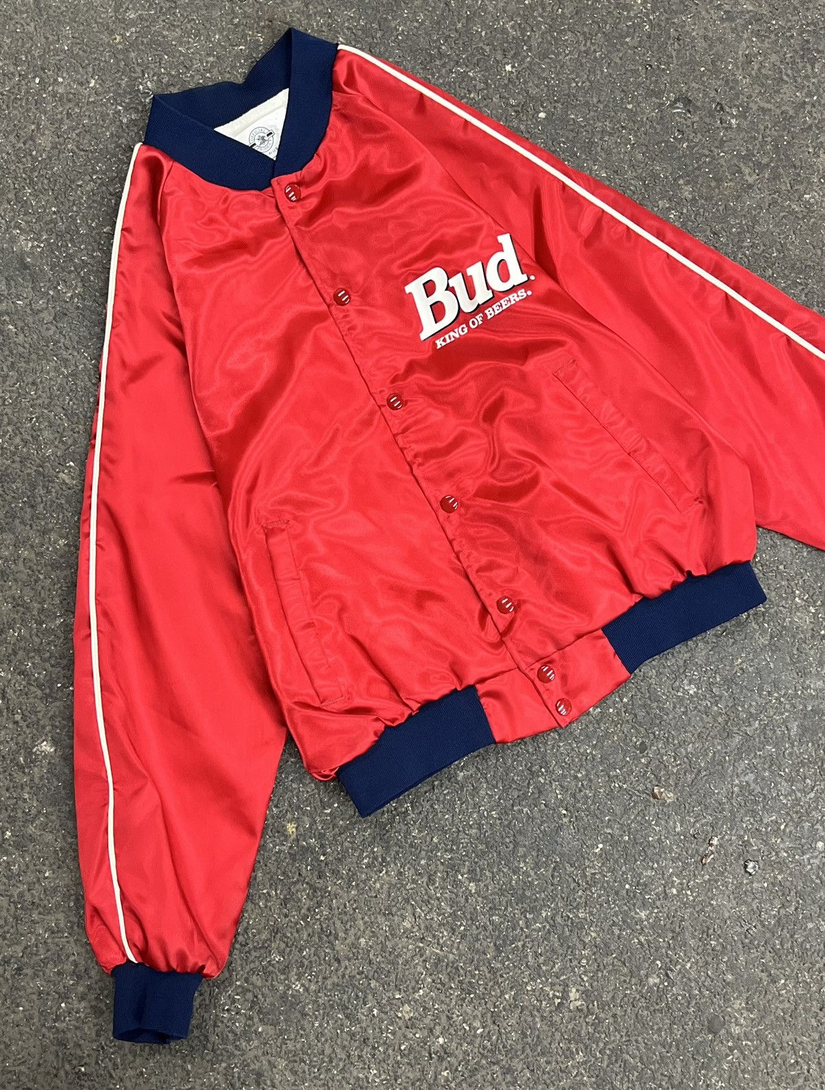 Vintage Budweiser beer vintage satin jacket rare 90s hype streetwear Size US L / EU 52-54 / 3 - 4 Thumbnail