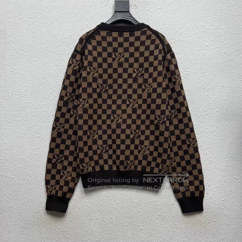 Louis Vuitton Louis Vuitton Threaded checkerboard printed cardigan sweat Size US L / EU 52-54 / 3 - 2 Thumbnail