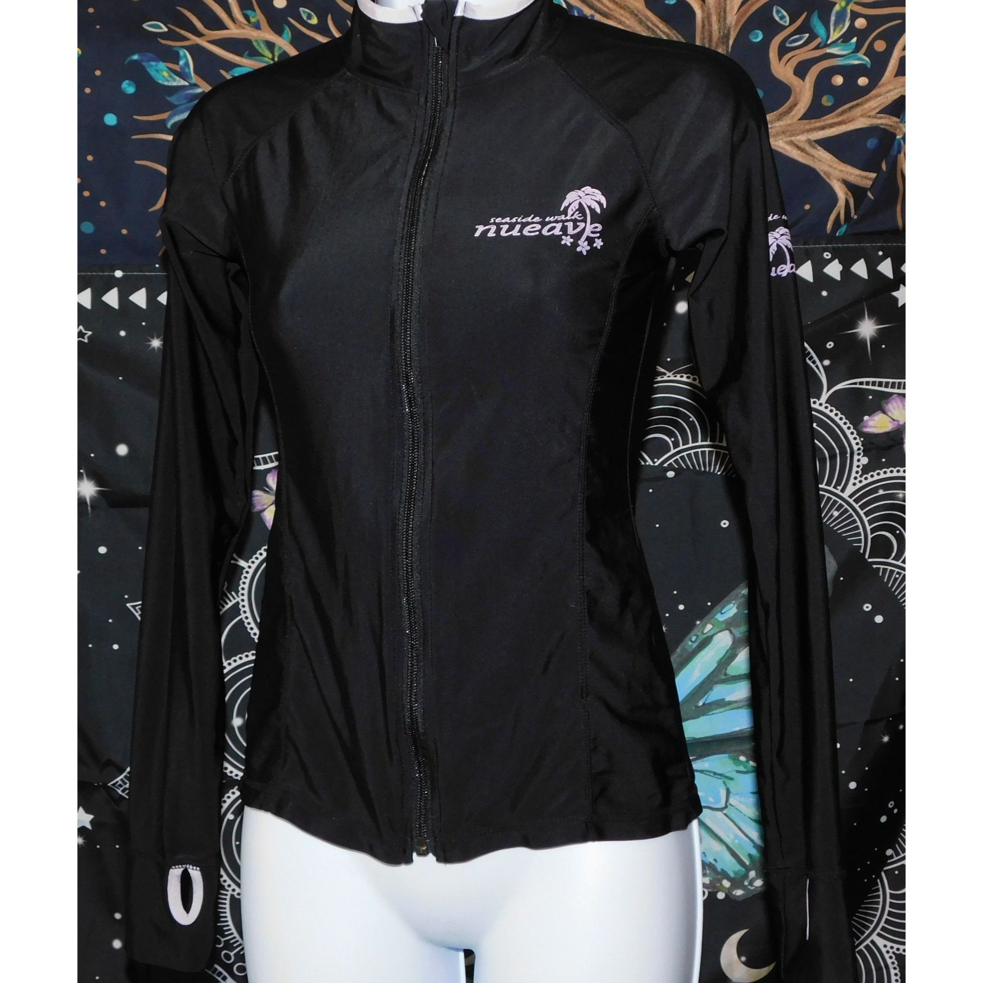 Other Seaside Walk Nueave Black And Pink Running Jacket Size M / US 6-8 / IT 42-44 - 1 Thumbnail