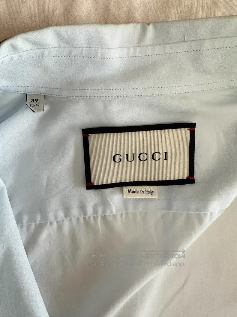 Gucci Gucci Size39 Light blue shirt Size US XXS / EU 40 - 4 Thumbnail